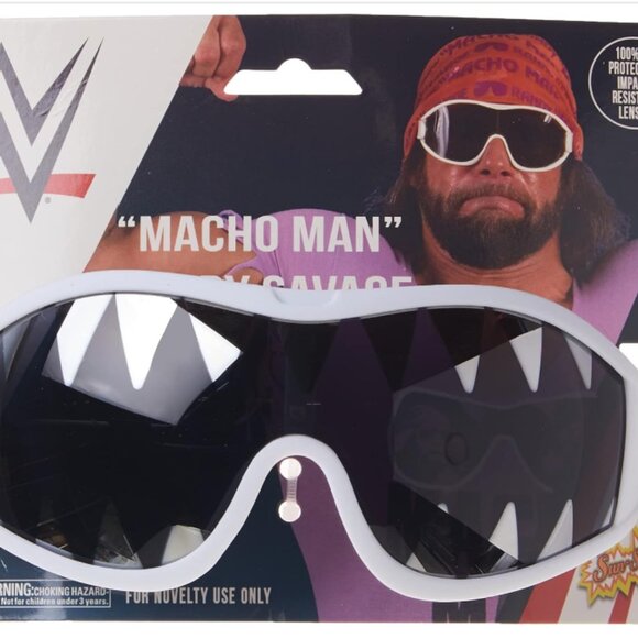 WWE Official Macho Man Shark Teeth Sunglasses, Costume Accessory One Size Fits M - Picture 1 of 6